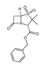 (2S,5R)-Benzyl 3,3-Dimethyl-7-oxo-4-thia-1-azabicyclo[3.2.0]heptane-2-carboxylate 4,4-Dioxide结构式