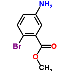 2-溴-5-氨基苯甲酸甲酯结构式