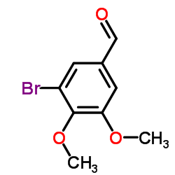 3-溴-4,5-二甲氧基苯甲醛结构式