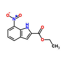 7-硝基吲哚-2-甲酸乙酯结构式