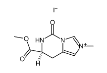 (S)-7-(methoxycarbonyl)-2-methyl-5-oxo-5,6,7,8-tetrahydroimidazo[1,5-c]pyrimidin-2-ium iodide结构式