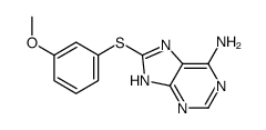 8-(3-methoxyphenyl)sulfanyl-7H-purin-6-amine结构式
