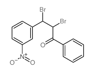 2,3-dibromo-3-(3-nitrophenyl)-1-phenyl-propan-1-one结构式
