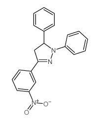 1H-Pyrazole,4,5-dihydro-3-(3-nitrophenyl)-1,5-diphenyl-结构式