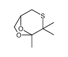 4,4,5-trimethyl-6,8-dioxa-3-thiabicyclo[3.2.1]octane结构式