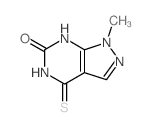6H-Pyrazolo[3,4-d]pyrimidin-6-one,1,4,5,7-tetrahydro-1-methyl-4-thioxo-结构式