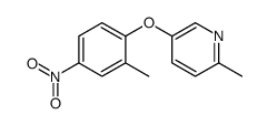 5-(2-甲基-4-硝基苯氧基)-2-甲基吡啶结构式
