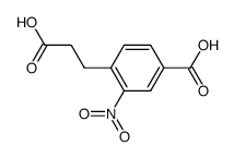 3-(4-carboxy-2-nitro-phenyl)-propionic acid结构式
