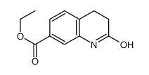 ethyl 2-oxo-3,4-dihydro-1H-quinoline-7-carboxylate结构式