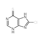 6H-Purine-6-thione,8-chloro-1,9-dihydro-结构式
