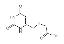 Acetic acid,2-[[(1,2,3,6-tetrahydro-2,6-dioxo-4-pyrimidinyl)methyl]thio]-结构式