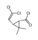 (+/-)-cis-2-(2,2-dichloroethenyl)-3,3-dimethylcyclopropanecarboxylic acid chloride结构式