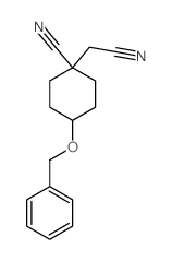 Cyclohexaneacetonitrile, 1-cyano-4-(phenylmethoxy)-,cis-结构式