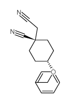 Cyclohexaneacetonitrile,1-cyano-4-(phenylmethoxy)-, trans-结构式