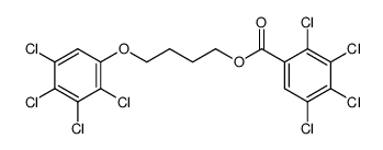 4-(2,3,4,5-tetrachlorophenoxy)butyl 2,3,4,5-tetrachlorobenzoate结构式