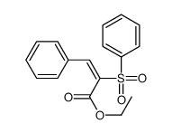 ethyl 2-(benzenesulfonyl)-3-phenylprop-2-enoate结构式