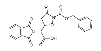 5-(carboxy-phthalimido-methyl)-3-oxo-isoxazolidine-2-carboxylic acid benzyl ester结构式