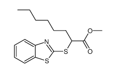 2-benzothiazol-2-ylsulfanyl-octanoic acid methyl ester结构式