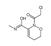 2H-1,2-Oxazine-3-carboxamide, 2-(chloroacetyl)-5,6-dihydro-N-methyl- (9CI)结构式