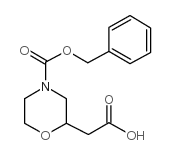 2-(4-N-Cbz-吗啉-2-基)乙酸结构式