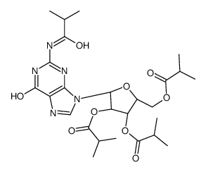 2-Isobutyramido Guanosine 2',3',5'-Tris(isobutanoate)结构式
