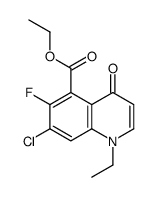 7-氯-1-乙基-6-氟-1,4-二氢-4-氧代喹啉-3-羧酸乙酯结构式