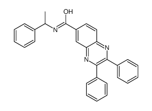 2,3-diphenyl-N-(1-phenylethyl)quinoxaline-6-carboxamide结构式