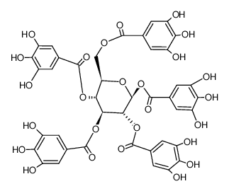 1,2,3,4,6-Penta-O-galloyl-beta-D-glucopyranose结构式