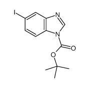 5-碘-1H-苯并[d]咪唑-1-羧酸叔丁酯结构式