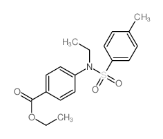 Benzoicacid, 4-[ethyl[(4-methylphenyl)sulfonyl]amino]-, ethyl ester结构式