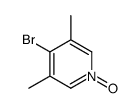 4-bromo-3,5-dimethyl-1-oxidopyridin-1-ium结构式