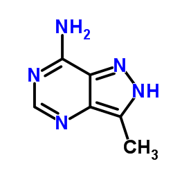 7-氨基-3-甲基吡唑并[4,3-d]嘧啶结构式