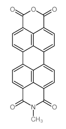 N-methyl-3,4:9,10-perylenetetracarboxylic monoanhydride monoimide结构式