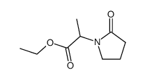 ethyl 2-(2-oxo-1-pyrrolidinyl)propanoate结构式