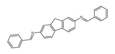 9H-Fluorene-2,7-diamine,N2,N7-bis(phenylmethylene)-结构式