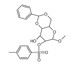 Methyl 4,6-O-benzylidene-2-O-[(4-methylphenyl)sulfonyl]-α-D-gluco pyranoside结构式