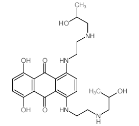 5,8-dihydroxy-1,4-bis[2-(2-hydroxypropylamino)ethylamino]anthracene-9,10-dione结构式