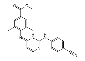 4-(2-(4-氰基苯基氨基)嘧啶-4-氨基)-3,5-二甲基苯甲酸乙酯结构式