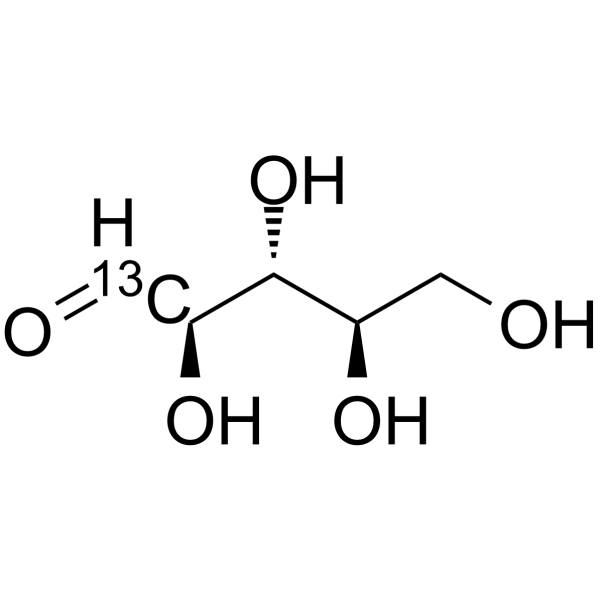 D-(-)-核糖 13C结构式