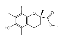 (S)-(+)-3,4-dihydro-6-hydroxy-2,5,7,8-tetramethyl-2H-1-benzopyran-2-carboxylic acid methyl ester结构式