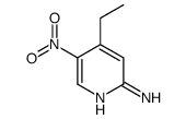 4-乙基-5-硝基-2-吡啶胺结构式