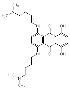 9,10-Anthracenedione, 1,4-bis[[4-(dimethylamino)butyl]amino]-5, 8-dihydroxy-结构式