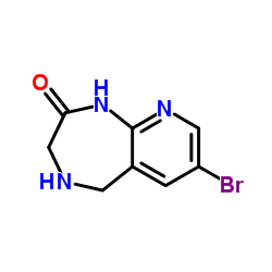 7-溴-4,5-二氢-1H-吡啶并[2,3-e][1,4]二氮杂革-2(3H)-酮结构式