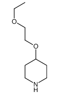 4-(2-乙氧基乙氧基)哌啶结构式