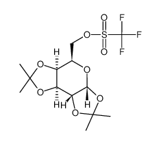 1,2:3,4-di-O-isopropylidene-6-trifluoromethanesulfonyloxy-6-deoxy-&alpha;-D-galactopyranose结构式