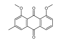 1,8-二甲氧基-3-甲基蒽酮结构式