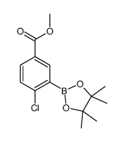methyl 4-chloro-3-(4,4,5,5-tetramethyl-1,3,2-dioxaborolan-2-yl)benzoate结构式