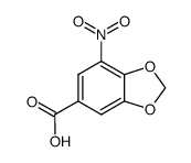 7-nitro-benzo[1,3]dioxole-5-carboxylic acid结构式