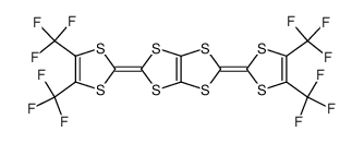 2,5-bis{4,5-bis(trifluoromethyl)-1,3-dithiol-2-ylidene}-{1,3}dithiolo{4,5-d}-1,3-dithiol结构式