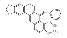 (9,10-dimethoxy-5,6-dihydro-[1,3]dioxolo[4,5-g]isoquino[3,2-a]isoquinolin-8-ylidene)-phenyl-amine结构式